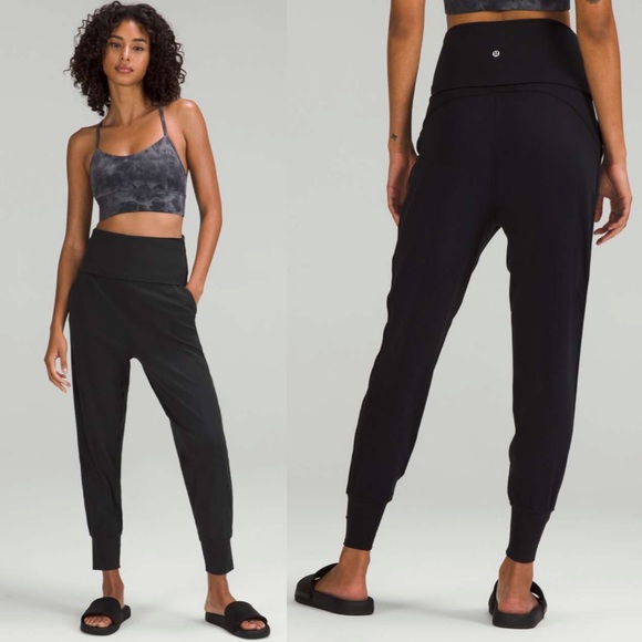 lululemon athletica Pants - Lululemon Align Ribbed Waist Jogger Pant Black 10 Nwt